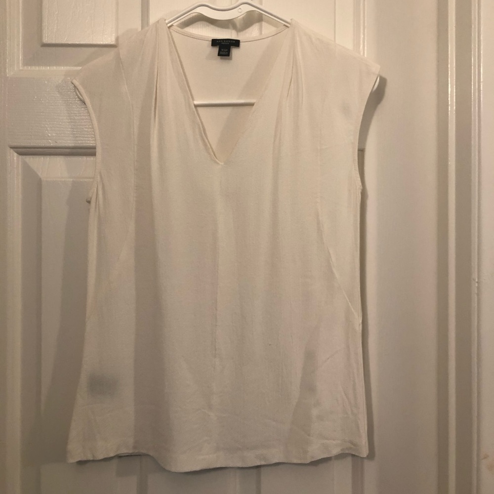 White blouse sleeveless